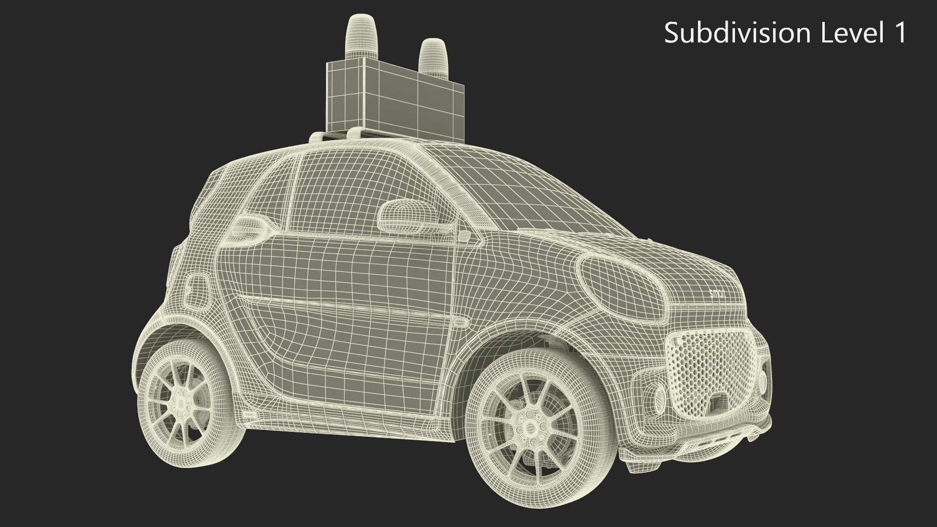 3D Subaru XV Airport Follow Me Vehicle Simplified