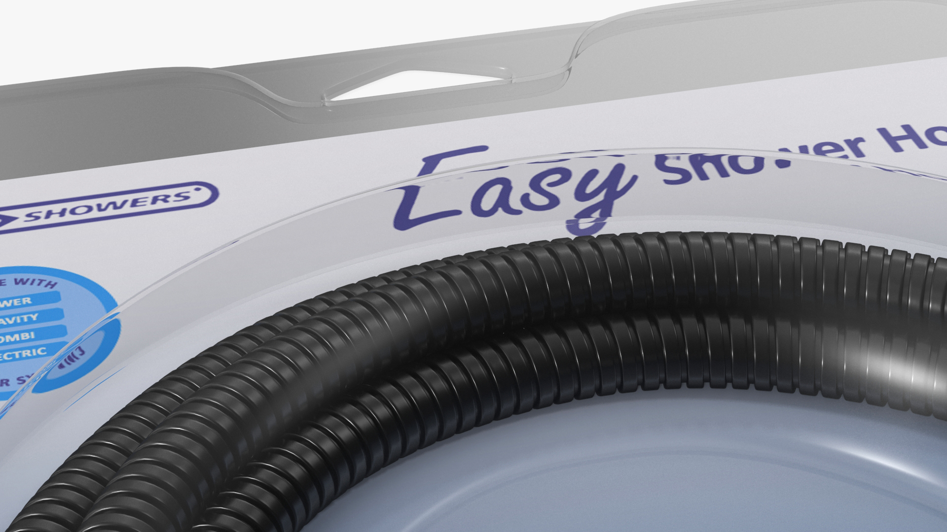 Packed Shower Hose Black 3D model