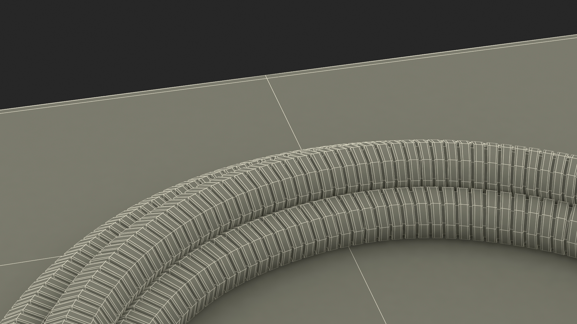 Packed Shower Hose Black 3D model