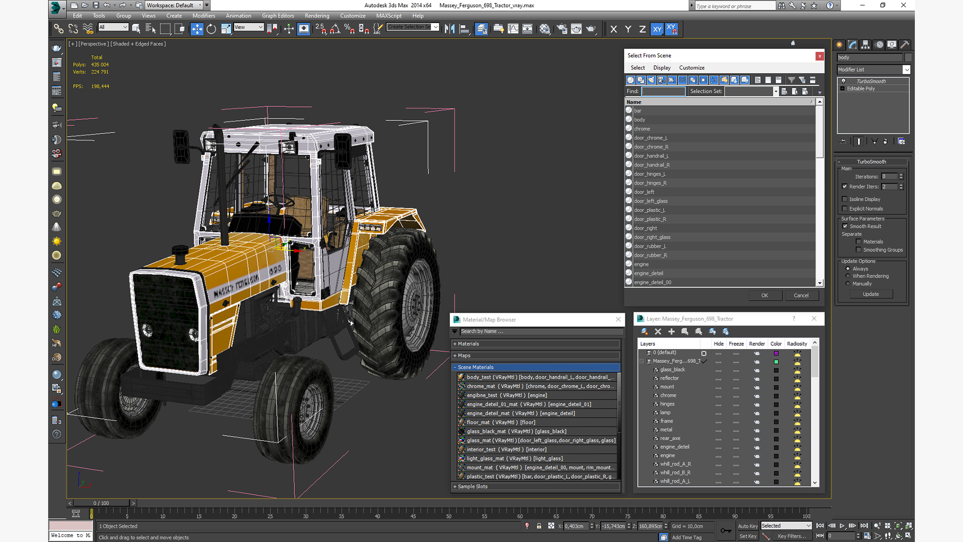 Massey Ferguson 698 Tractor 3D