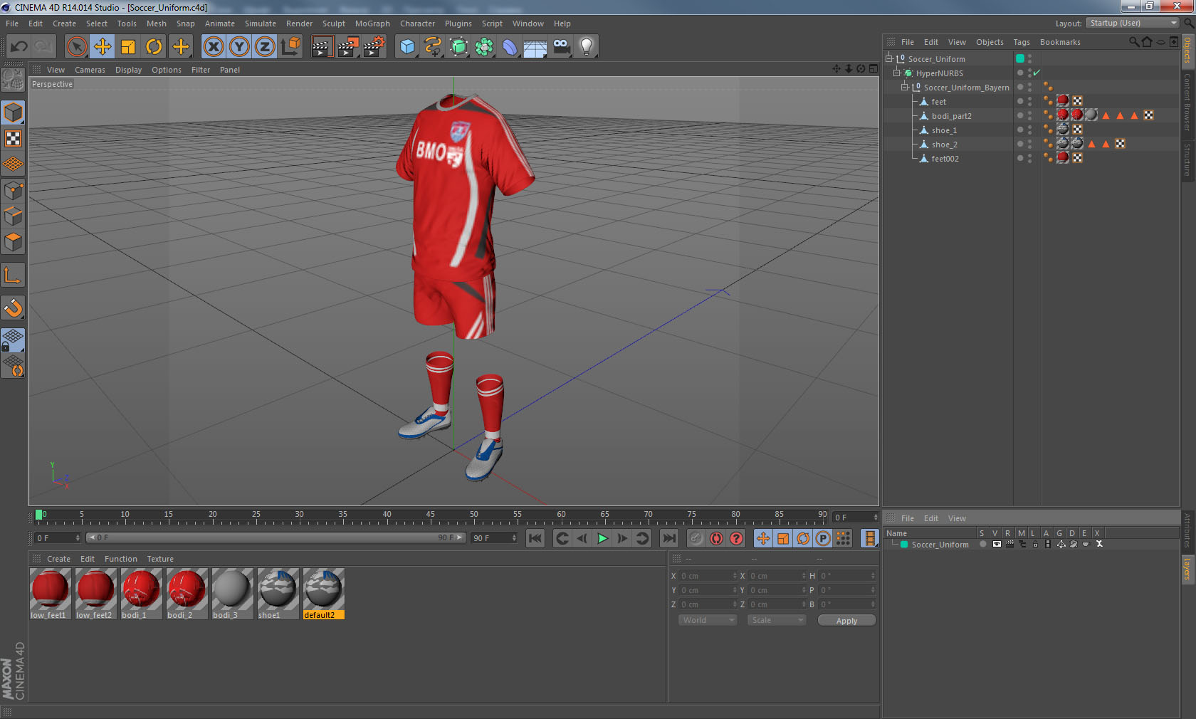 Soccer Uniform 3D model