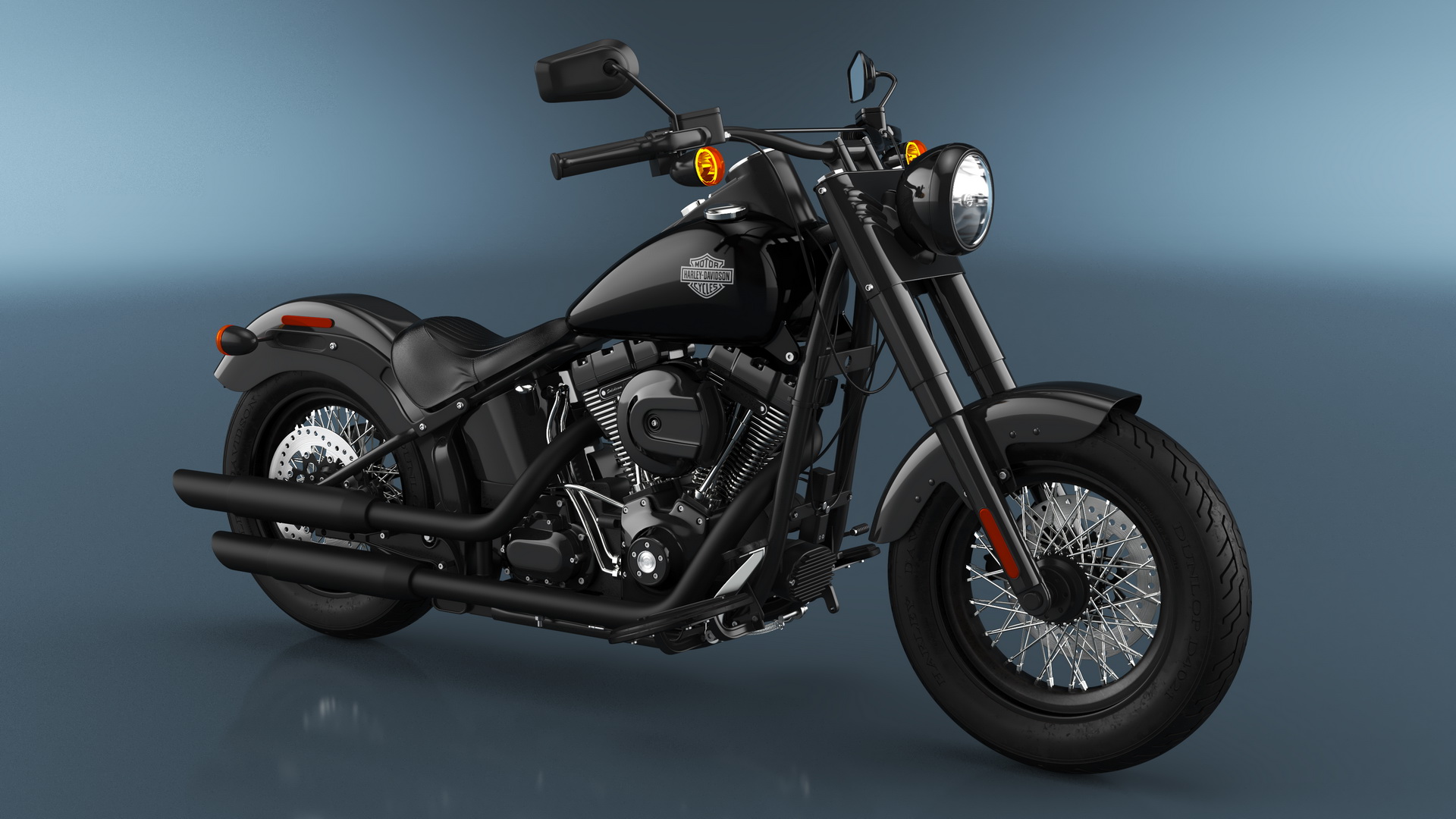 Cruiser Motorcycle Harley Davidson Softail Slim 3D