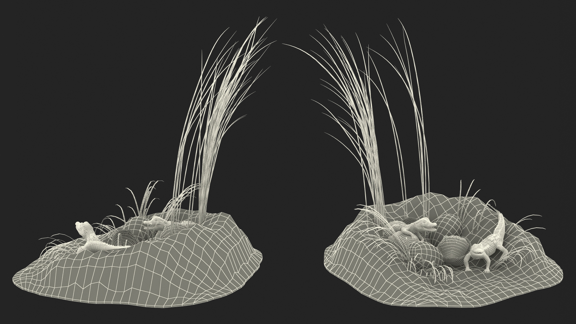 3D model Baby Crocodiles Nest