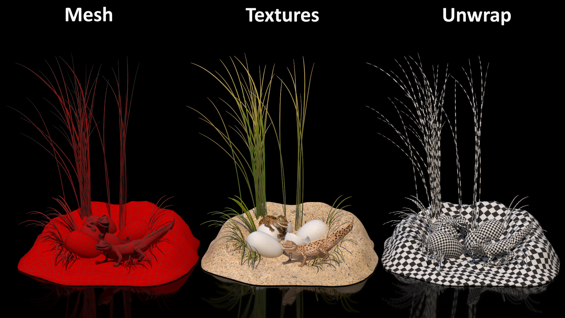 3D model Baby Crocodiles Nest