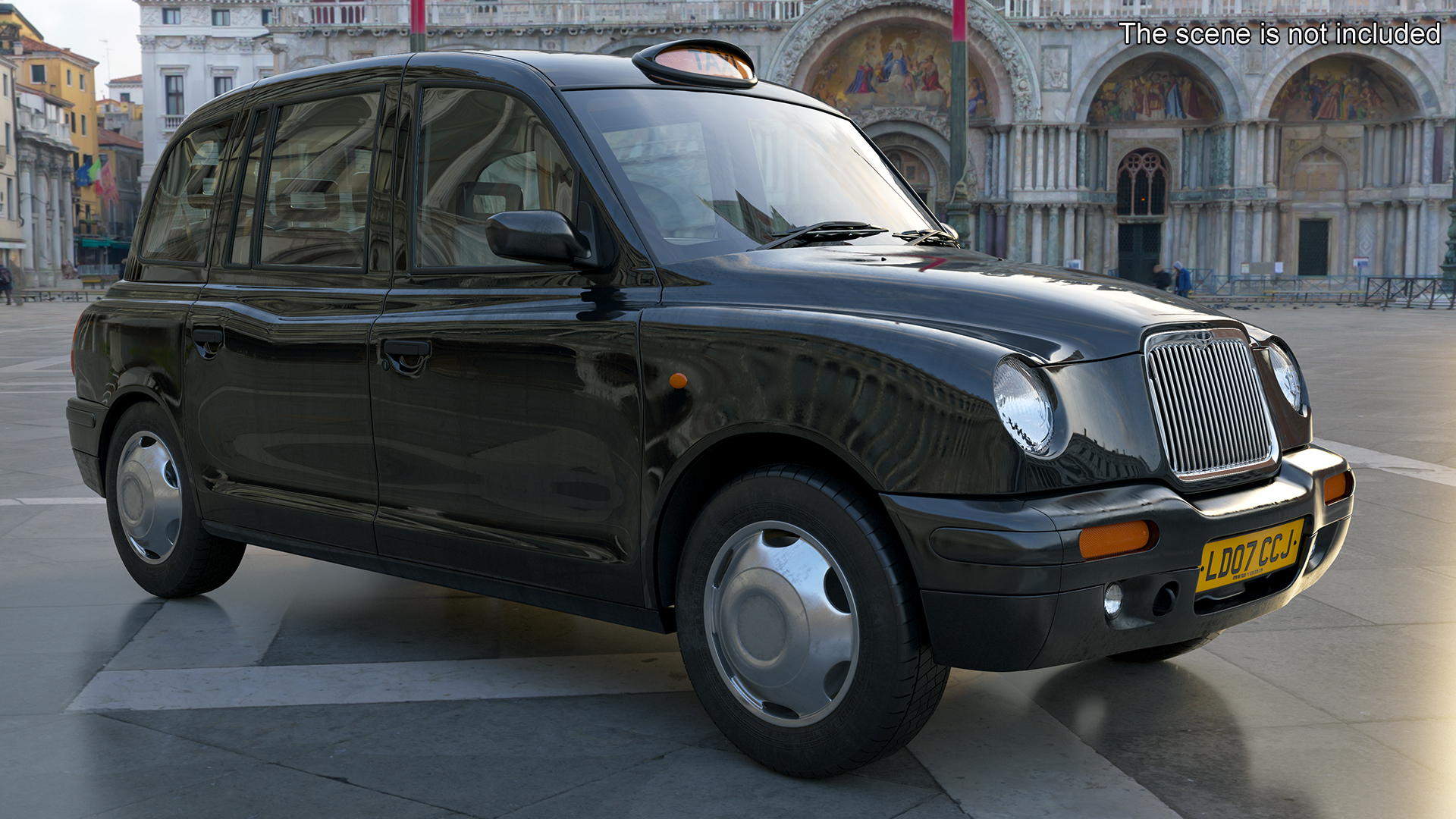 3D London Black Cab TX1 Rigged for Cinema 4D