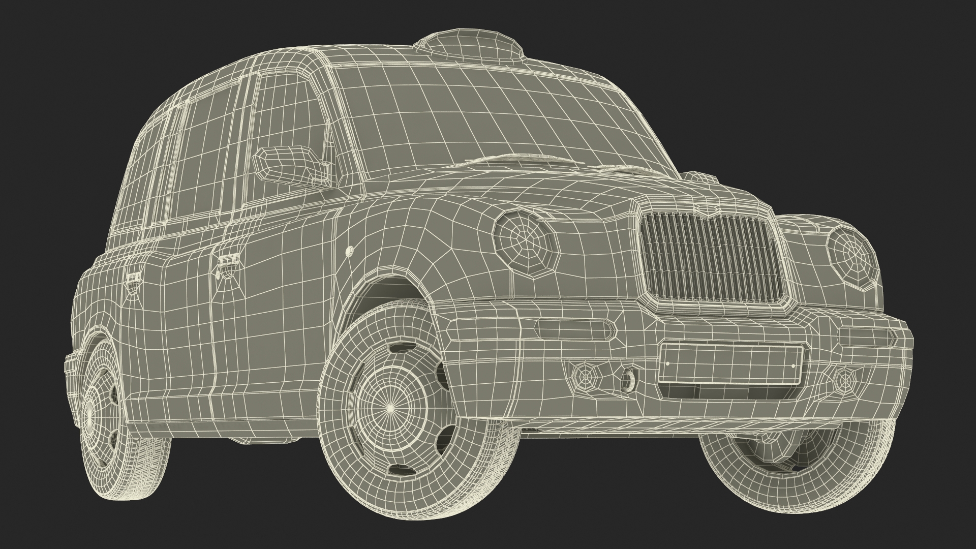 3D London Black Cab TX1 Rigged for Cinema 4D