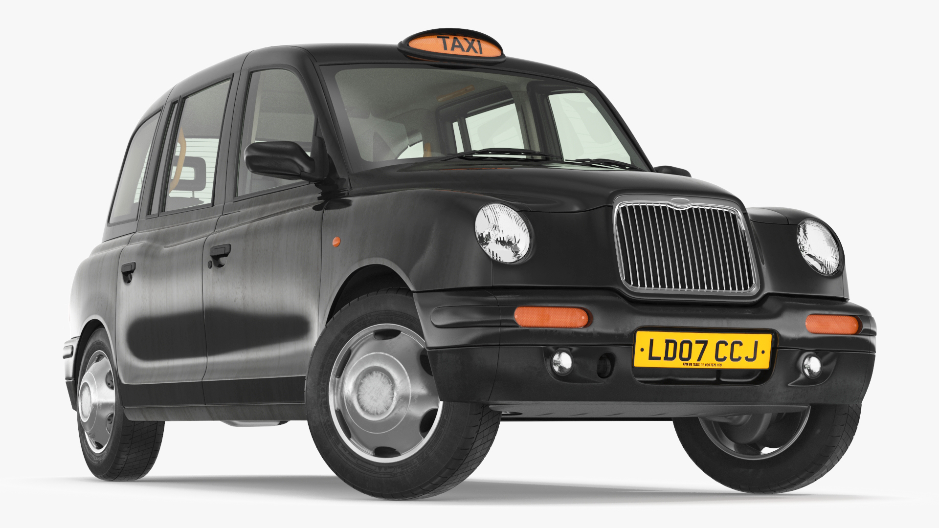 3D London Black Cab TX1 Rigged for Cinema 4D