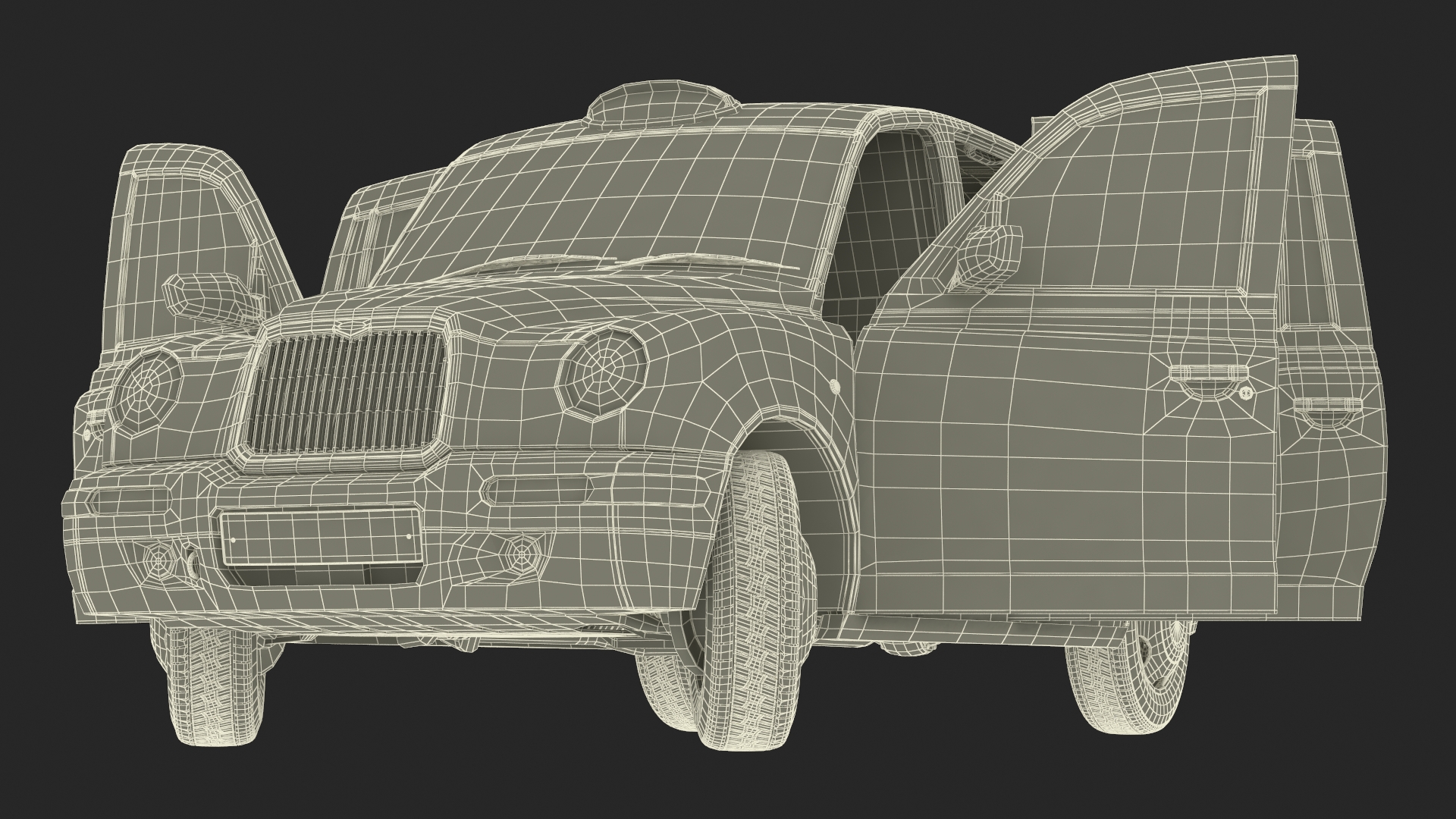 3D London Black Cab TX1 Rigged for Cinema 4D