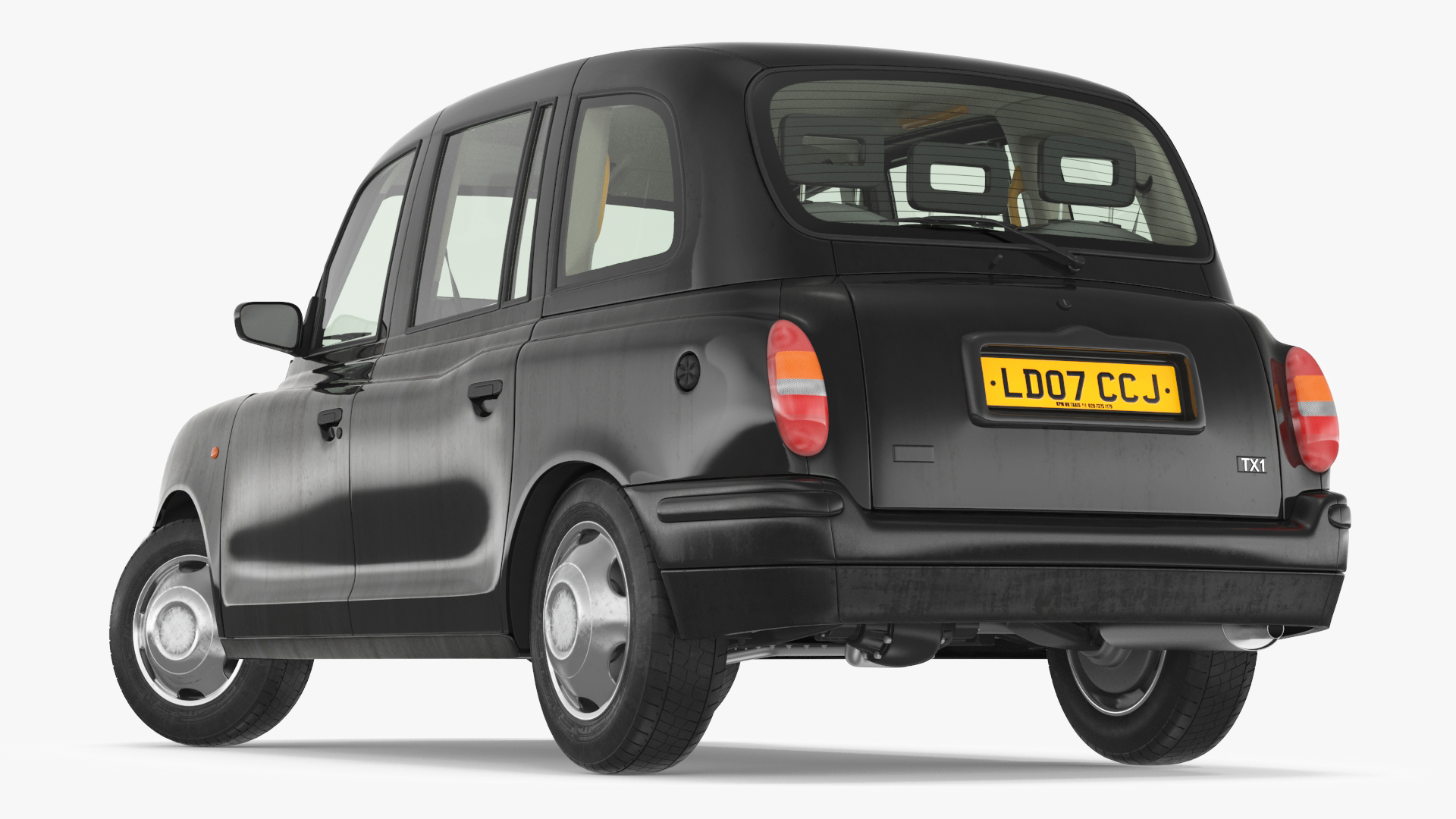 3D London Black Cab TX1 Rigged for Cinema 4D