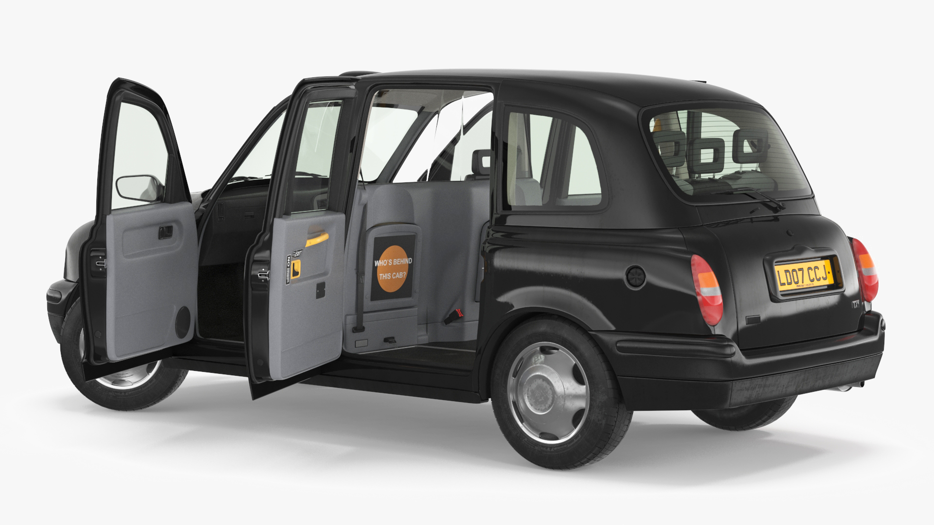 3D London Black Cab TX1 Rigged for Cinema 4D