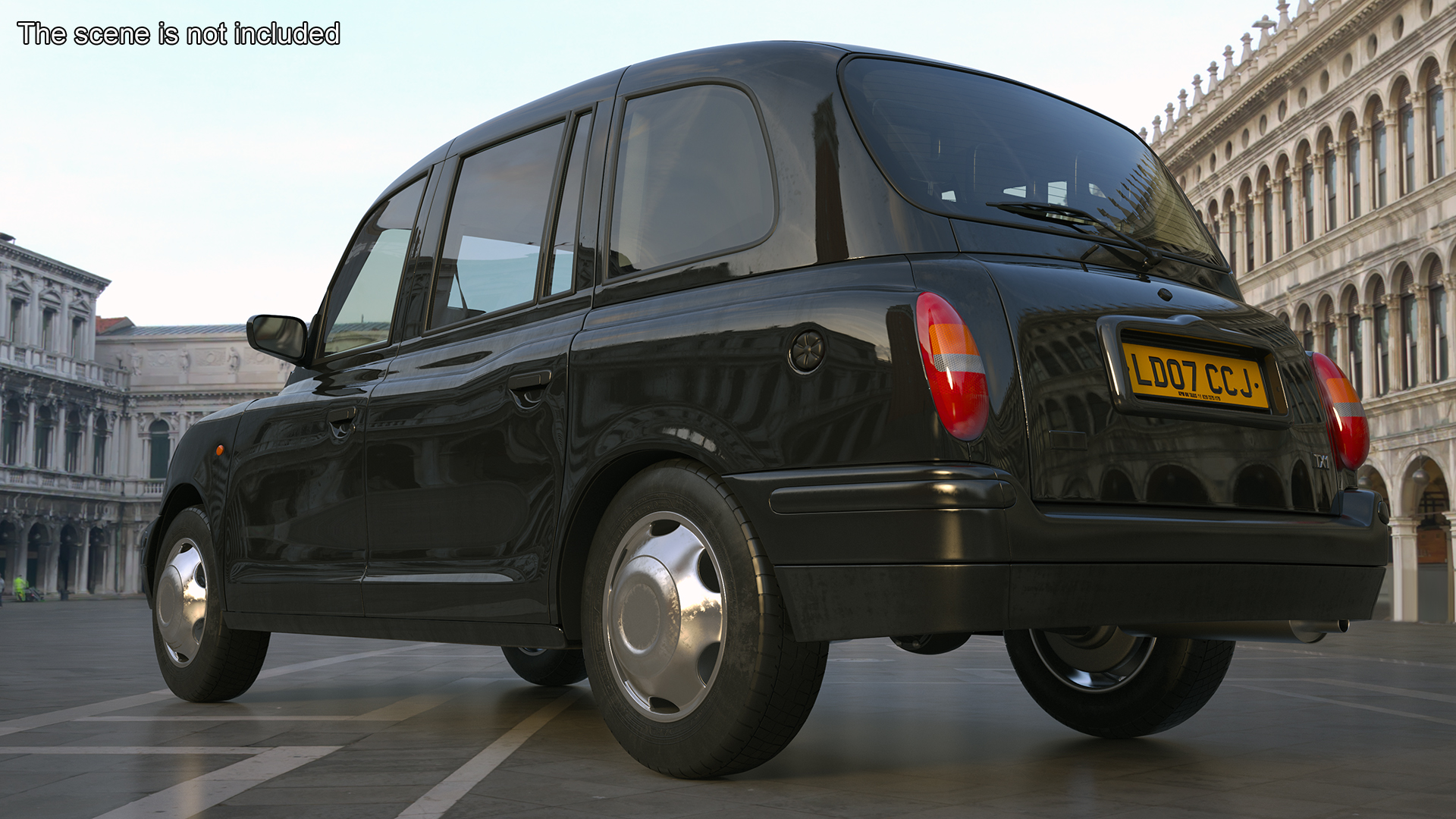 3D London Black Cab TX1 Rigged for Cinema 4D