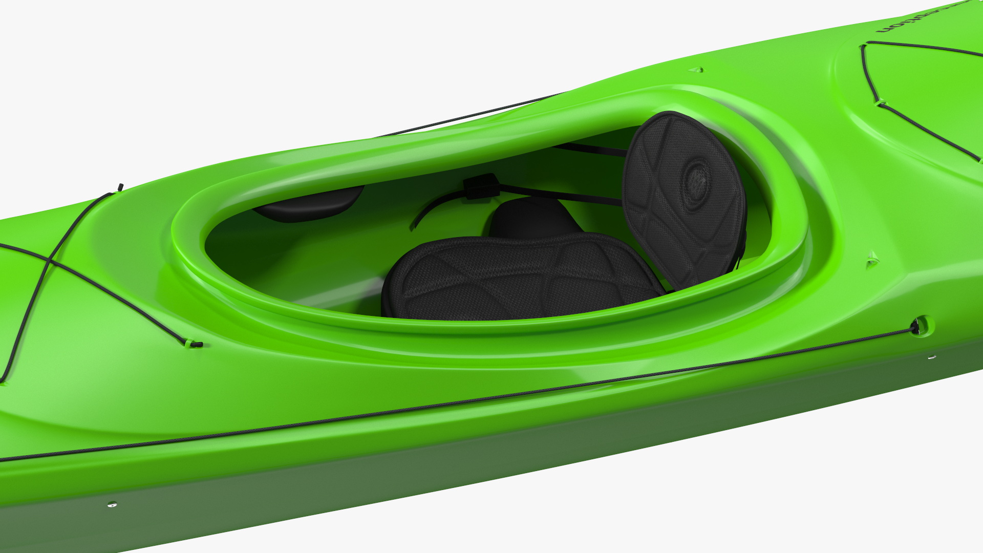 Tandem Kayak with Paddle 3D model