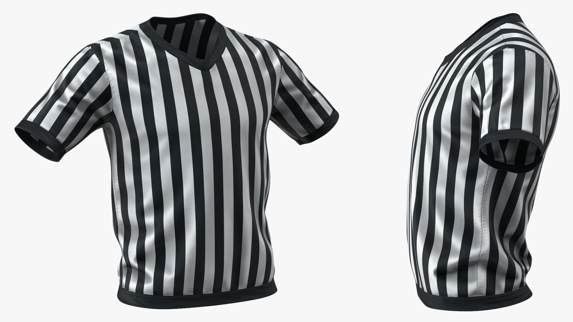 3D Striped Sports Referee Shirt model