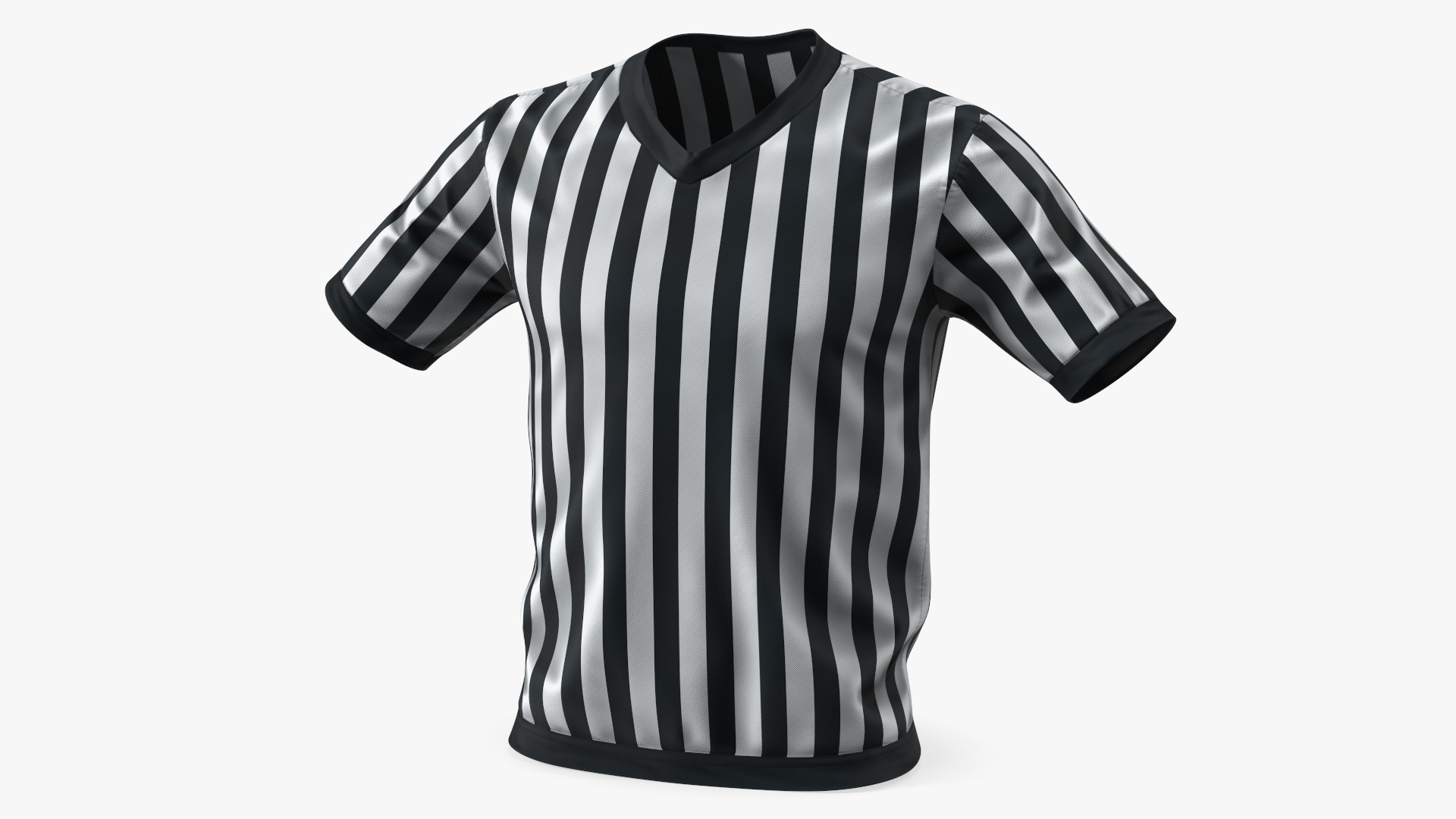 3D Striped Sports Referee Shirt model