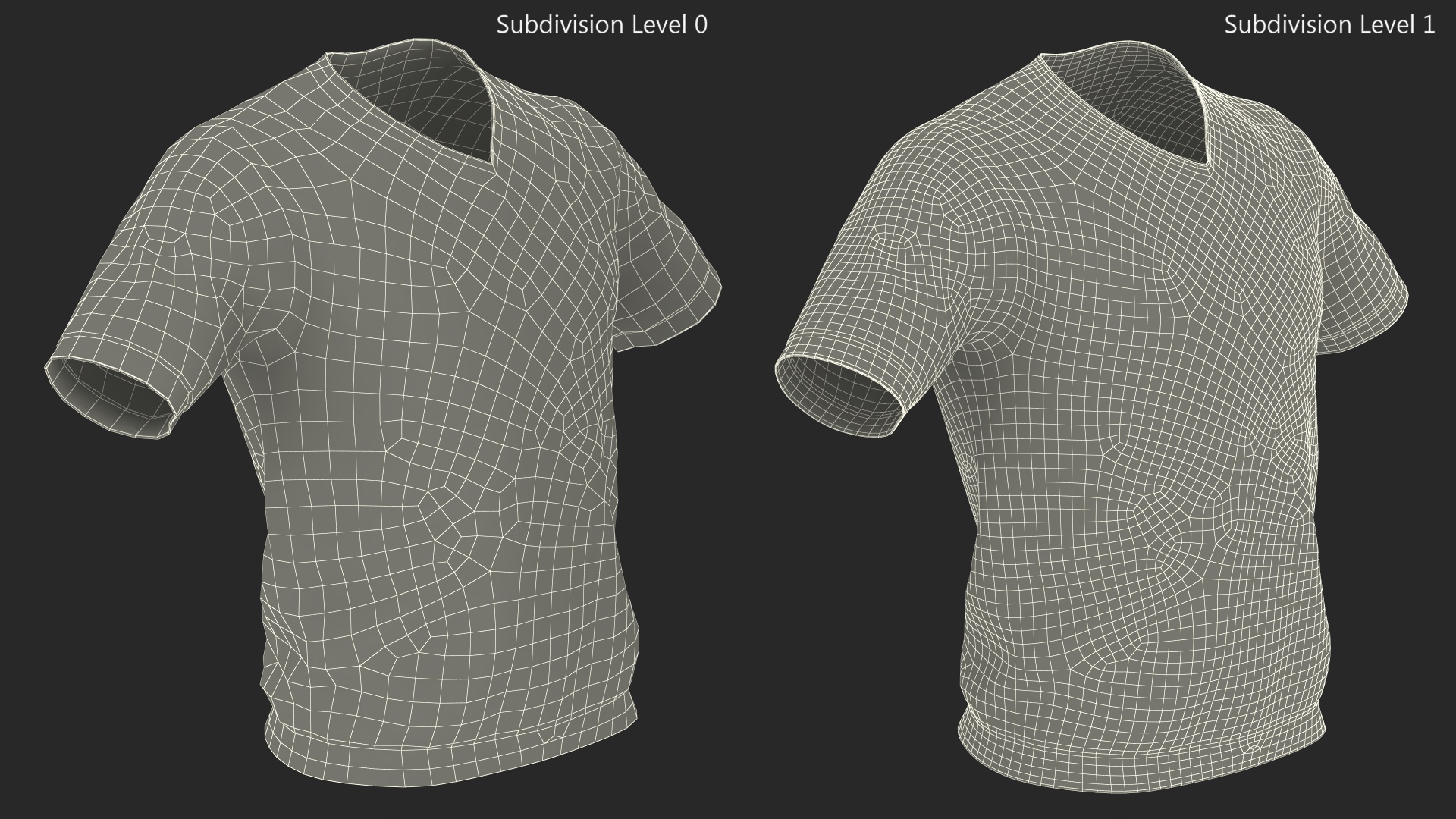 3D Striped Sports Referee Shirt model