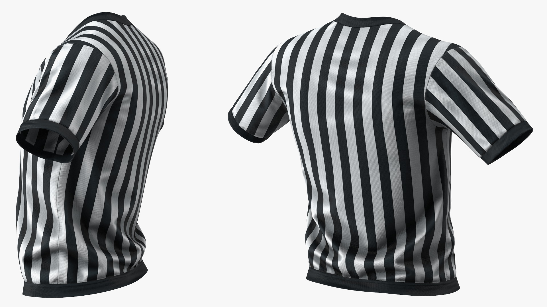 3D Striped Sports Referee Shirt model