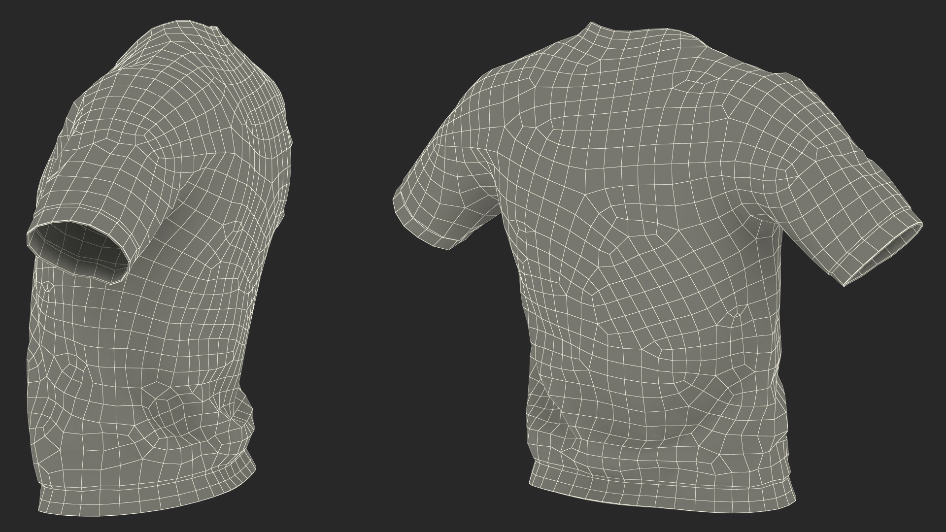 3D Striped Sports Referee Shirt model