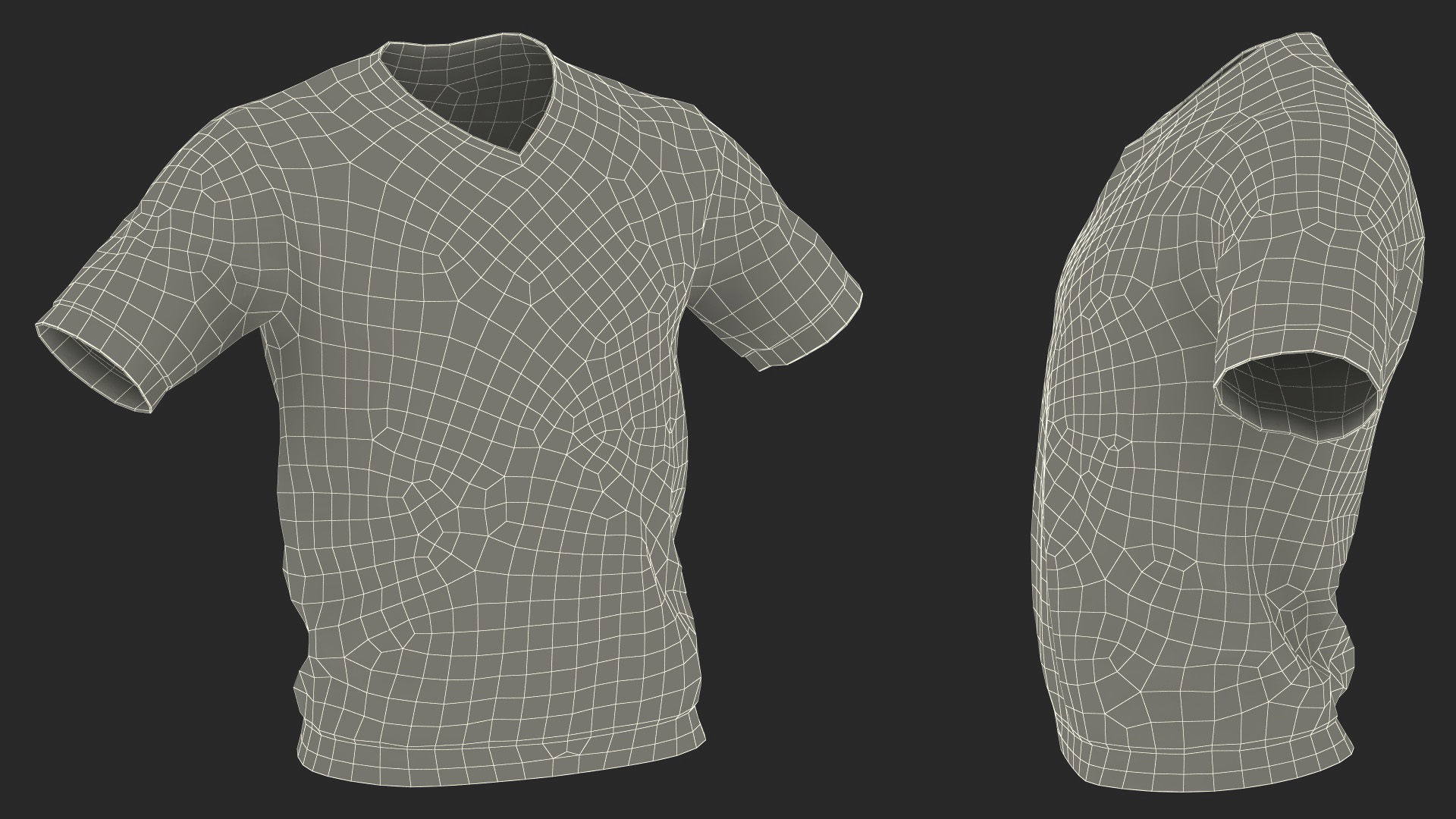 3D Striped Sports Referee Shirt model