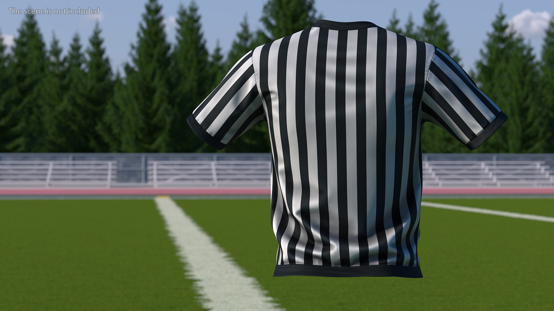 3D Striped Sports Referee Shirt model