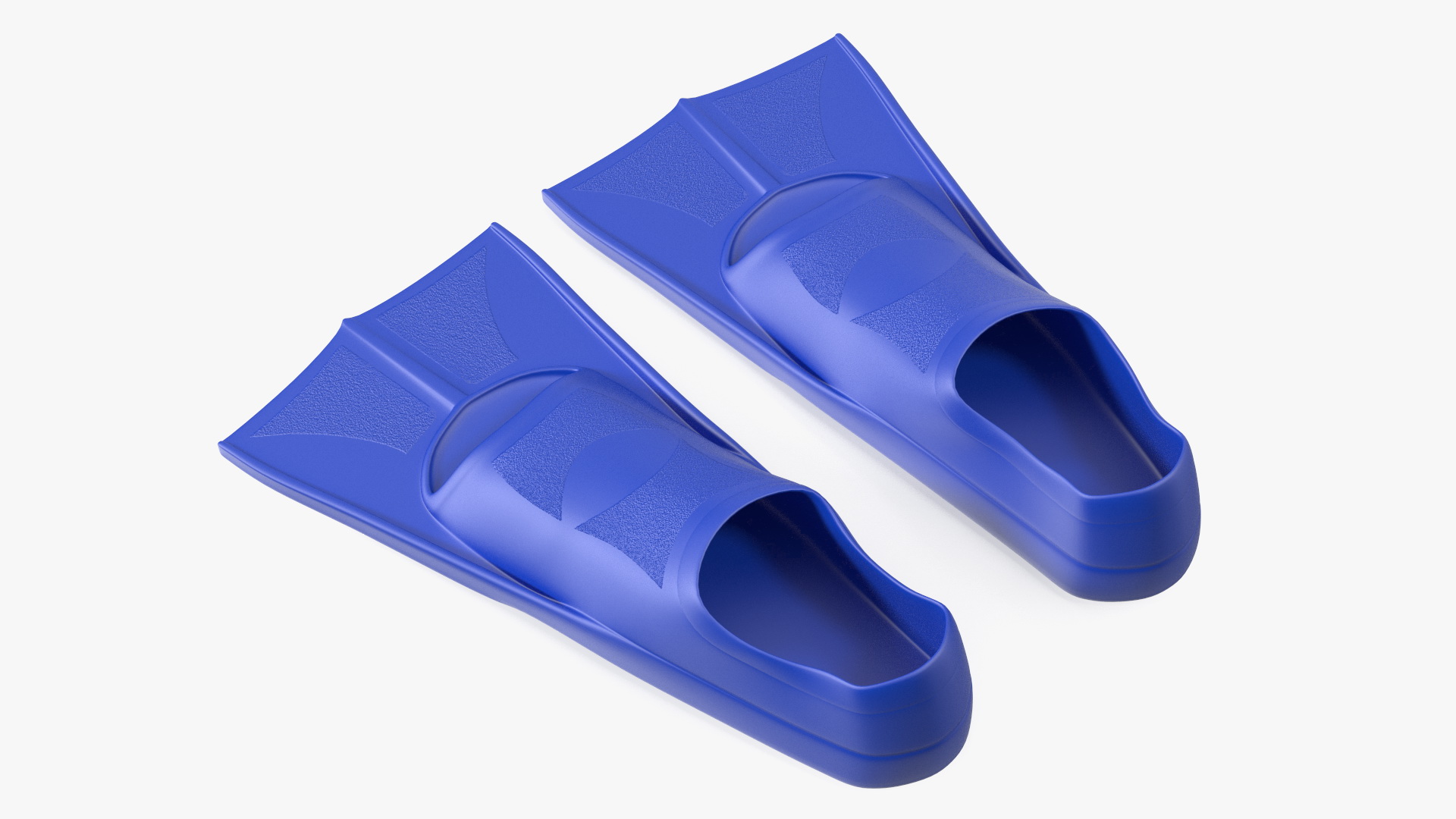 3D Short Blue Blade Swim Fins