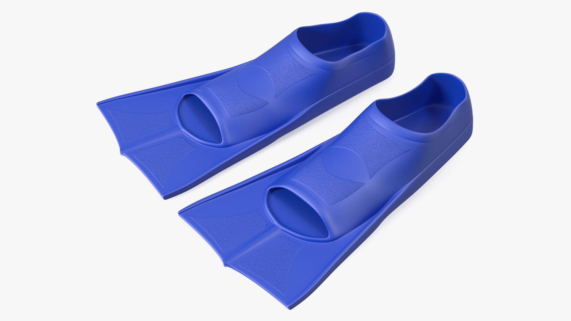 3D Short Blue Blade Swim Fins