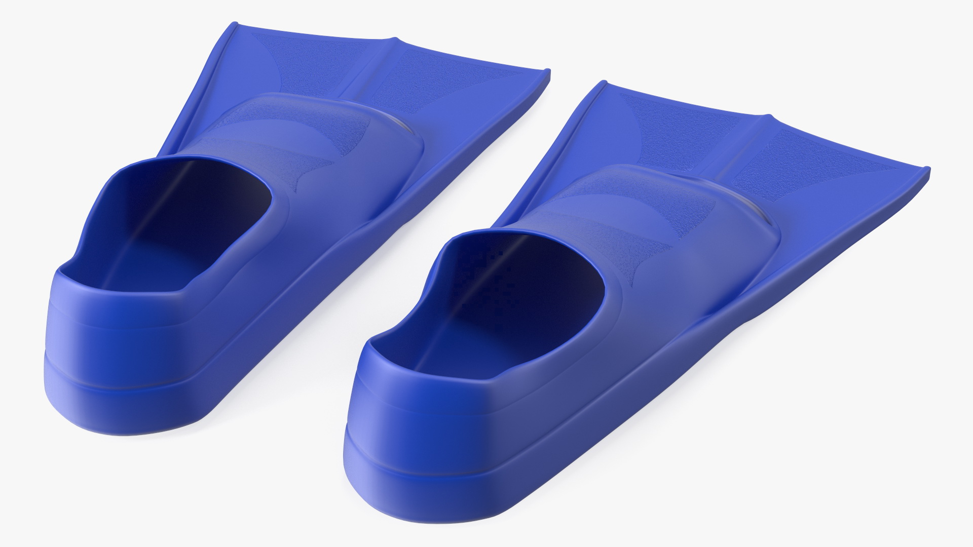 3D Short Blue Blade Swim Fins