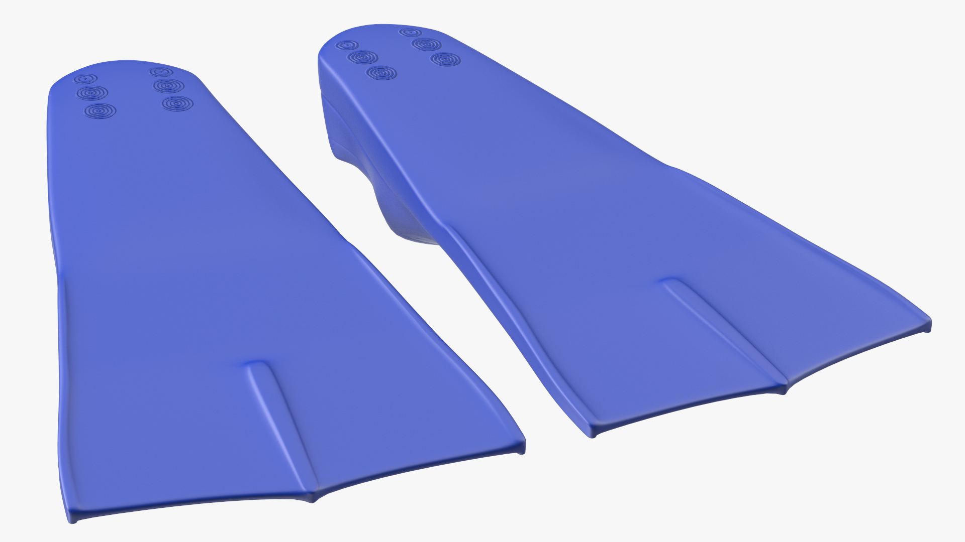 3D Short Blue Blade Swim Fins