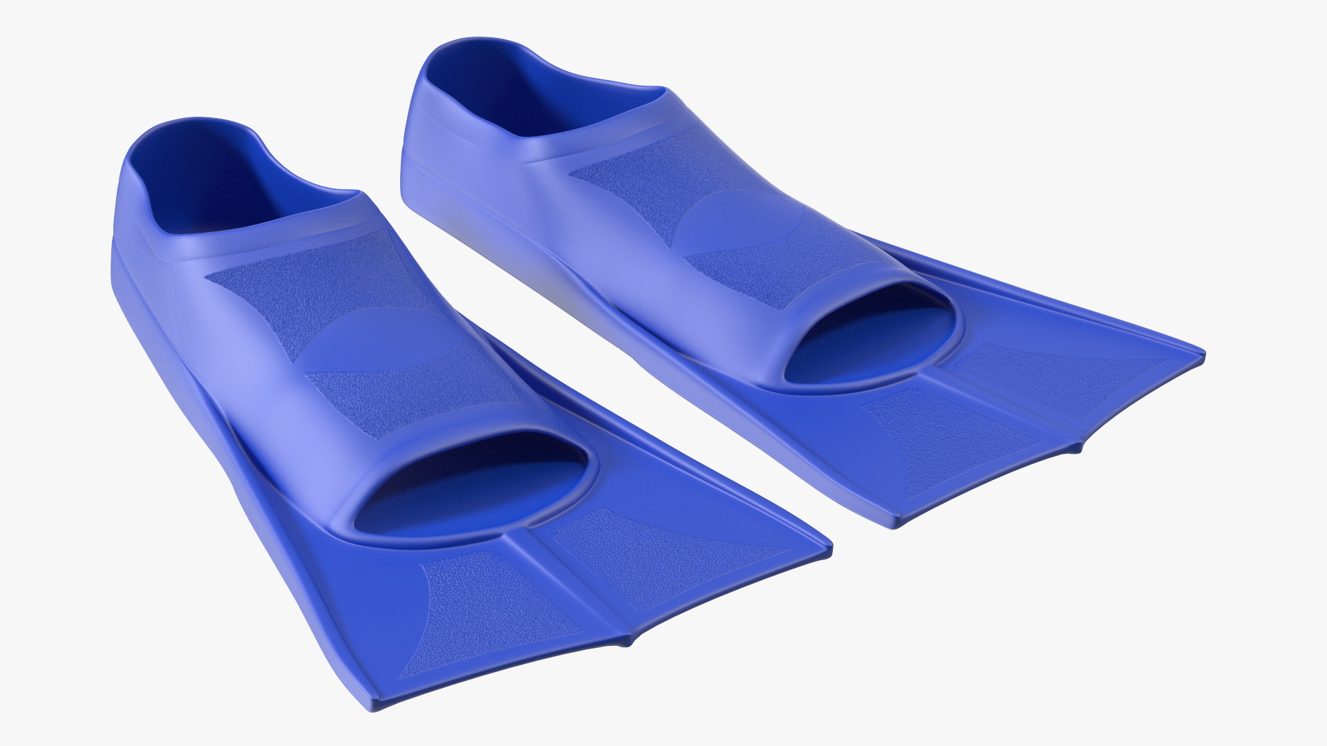 3D Short Blue Blade Swim Fins