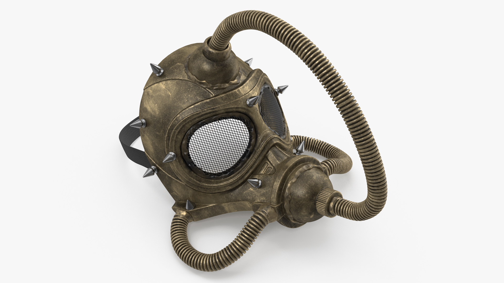 3D model Cyberpunk Gas Mask with Spikes