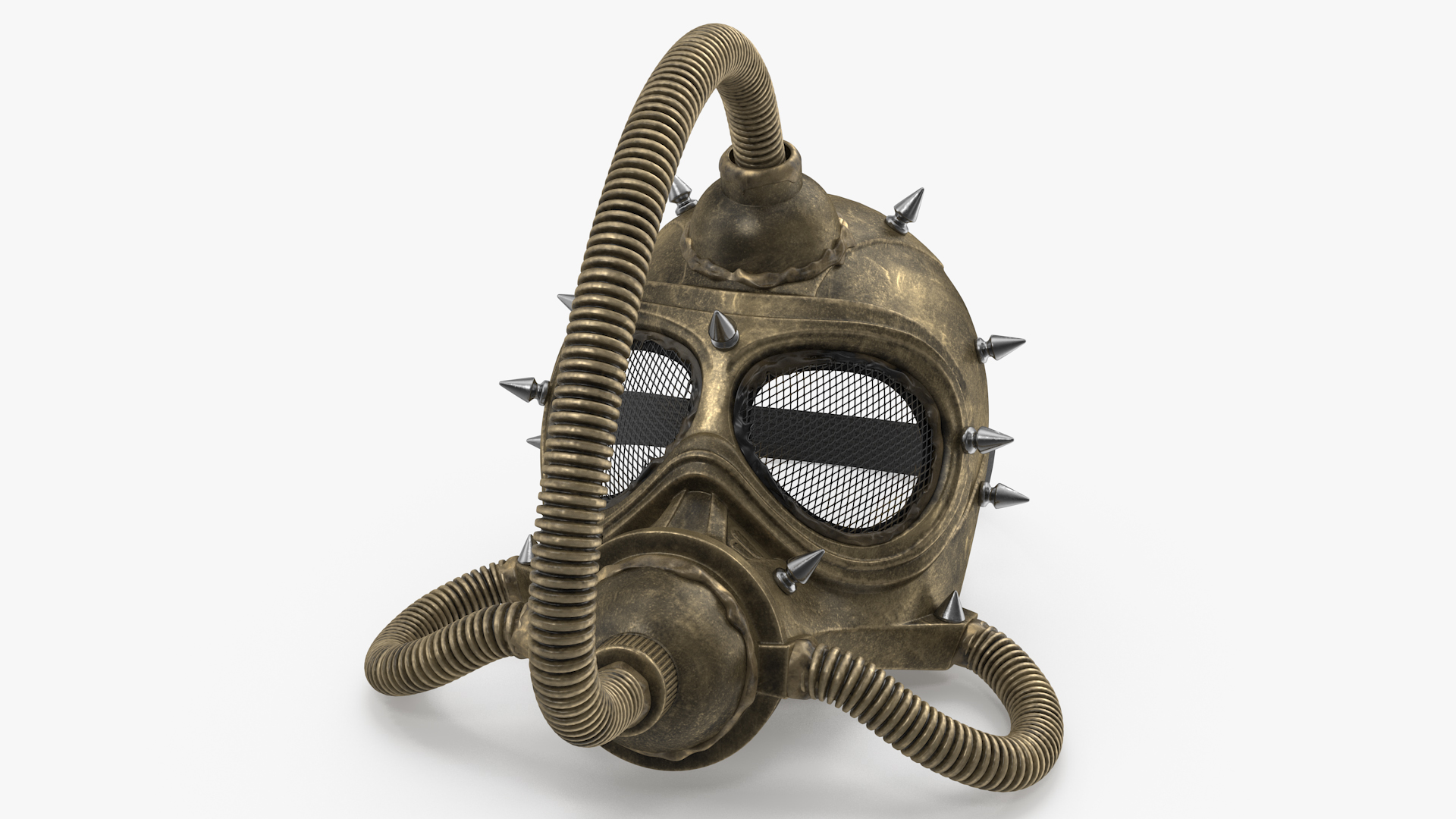 3D model Cyberpunk Gas Mask with Spikes