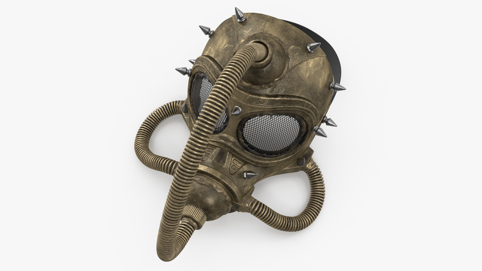 3D model Cyberpunk Gas Mask with Spikes