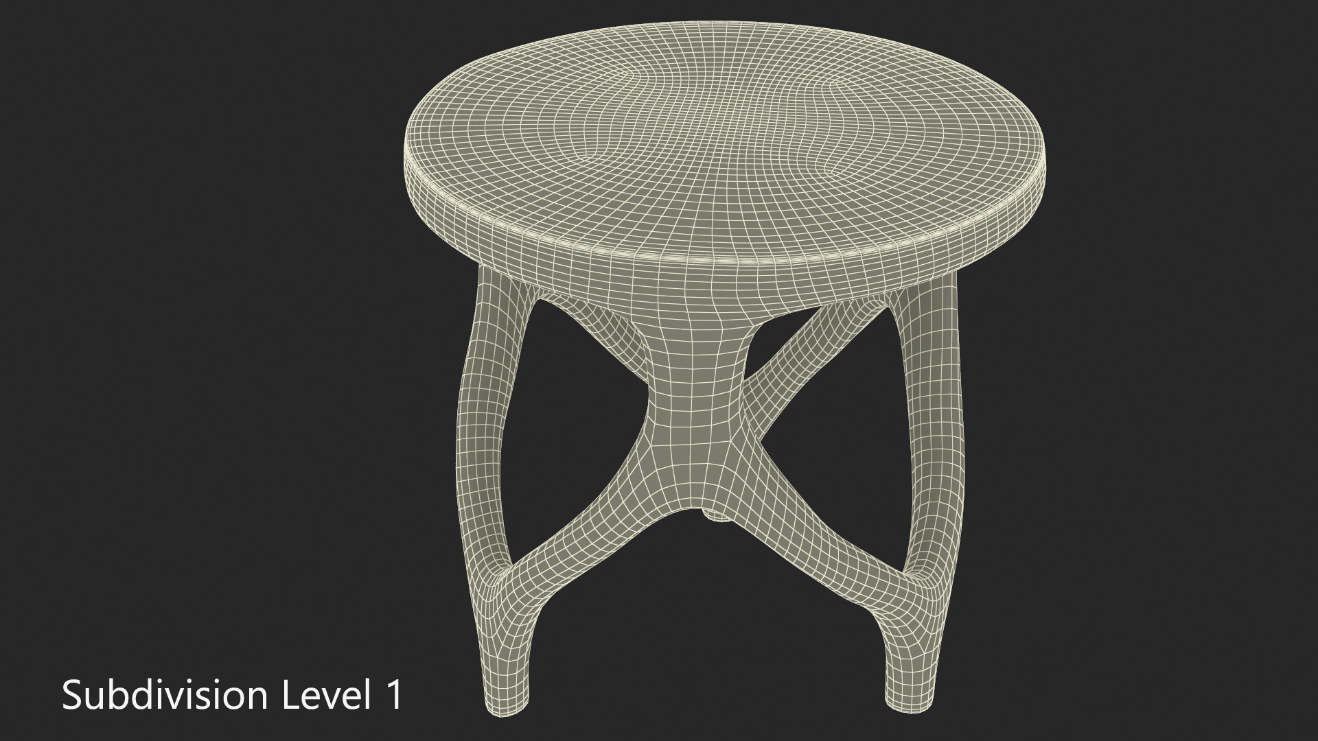 Modern Table Walnut Wood 3D model