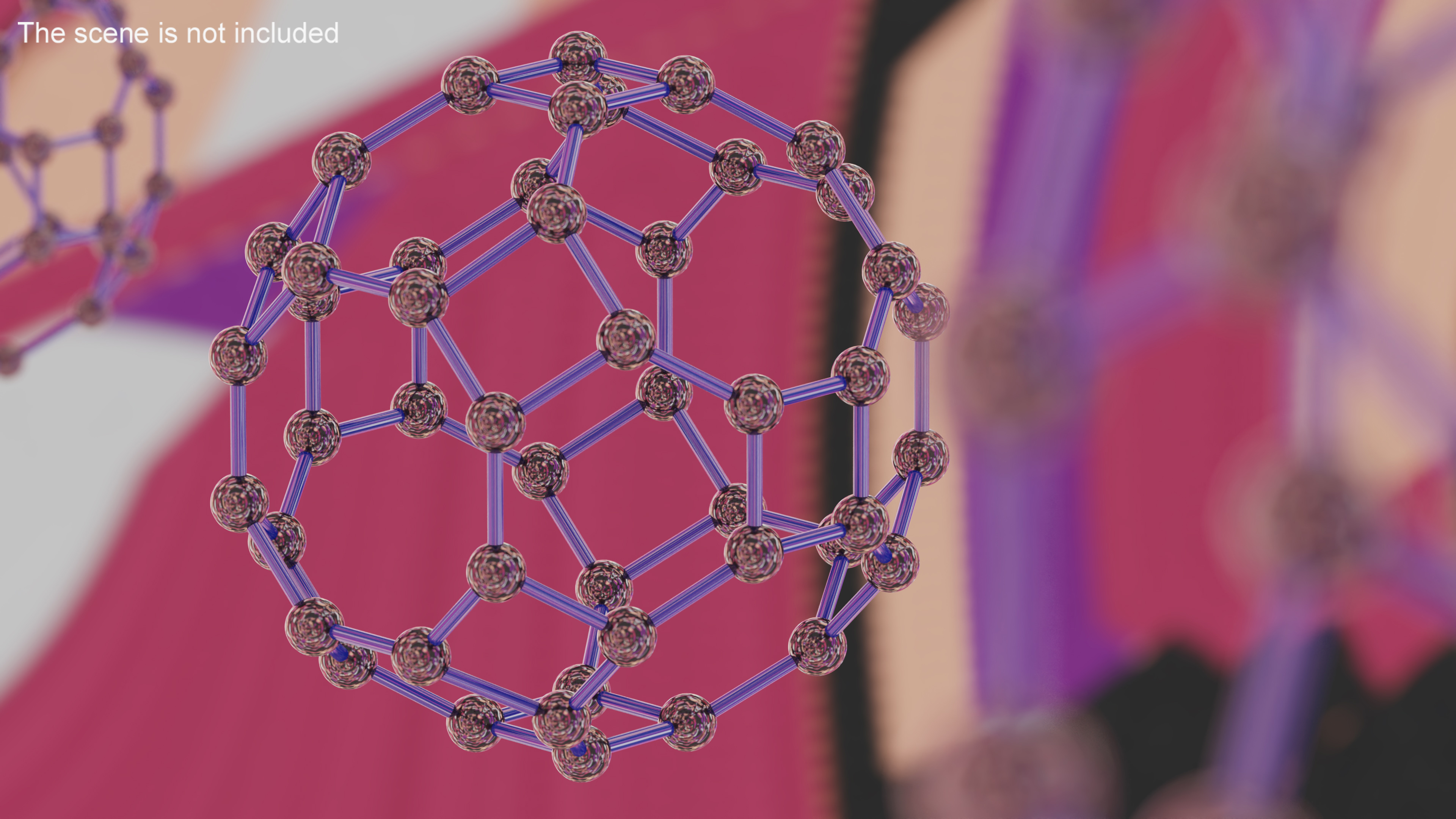 Buckminsterfullerene Molecule Structure 3D model