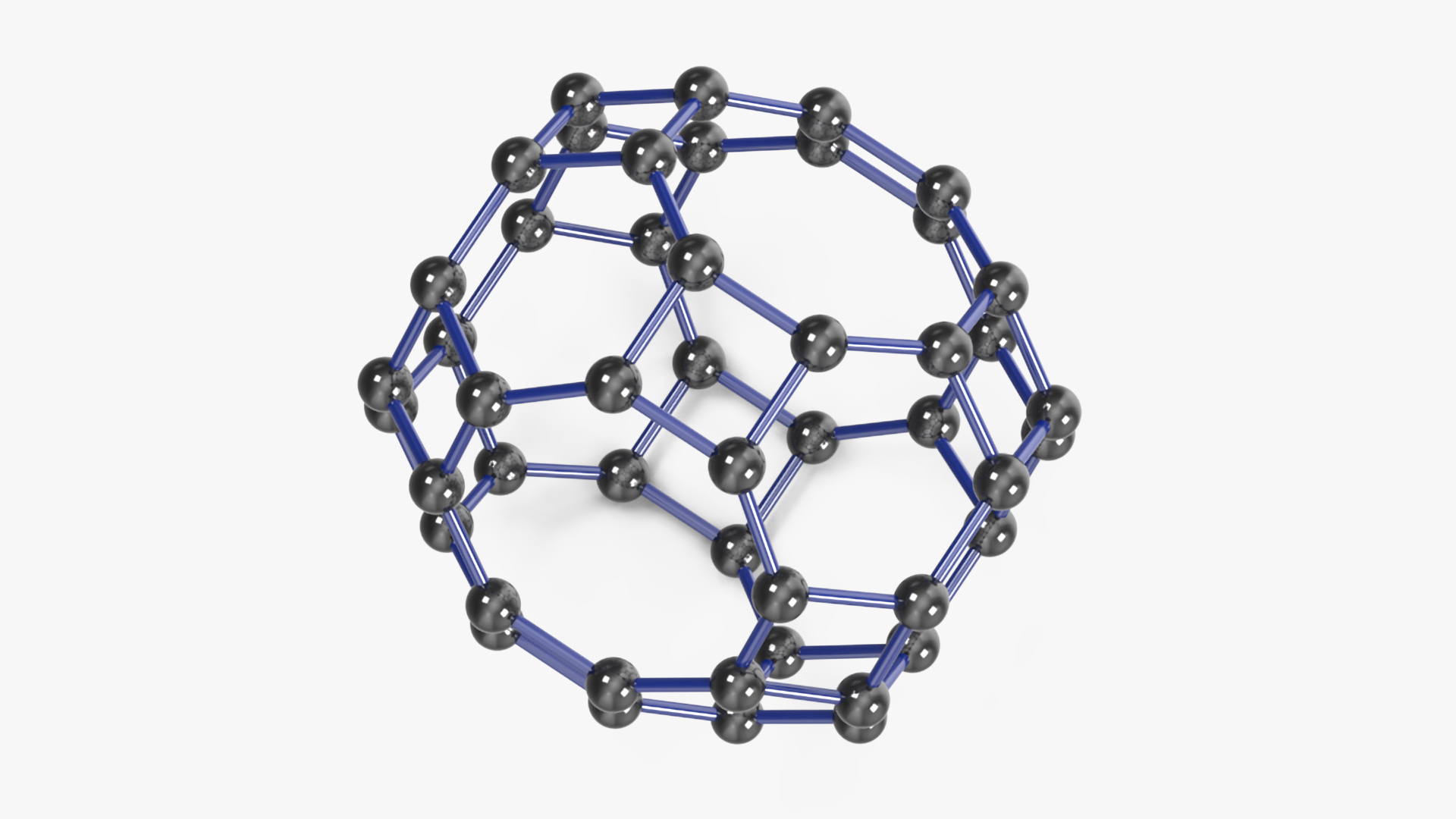 Buckminsterfullerene Molecule Structure 3D model