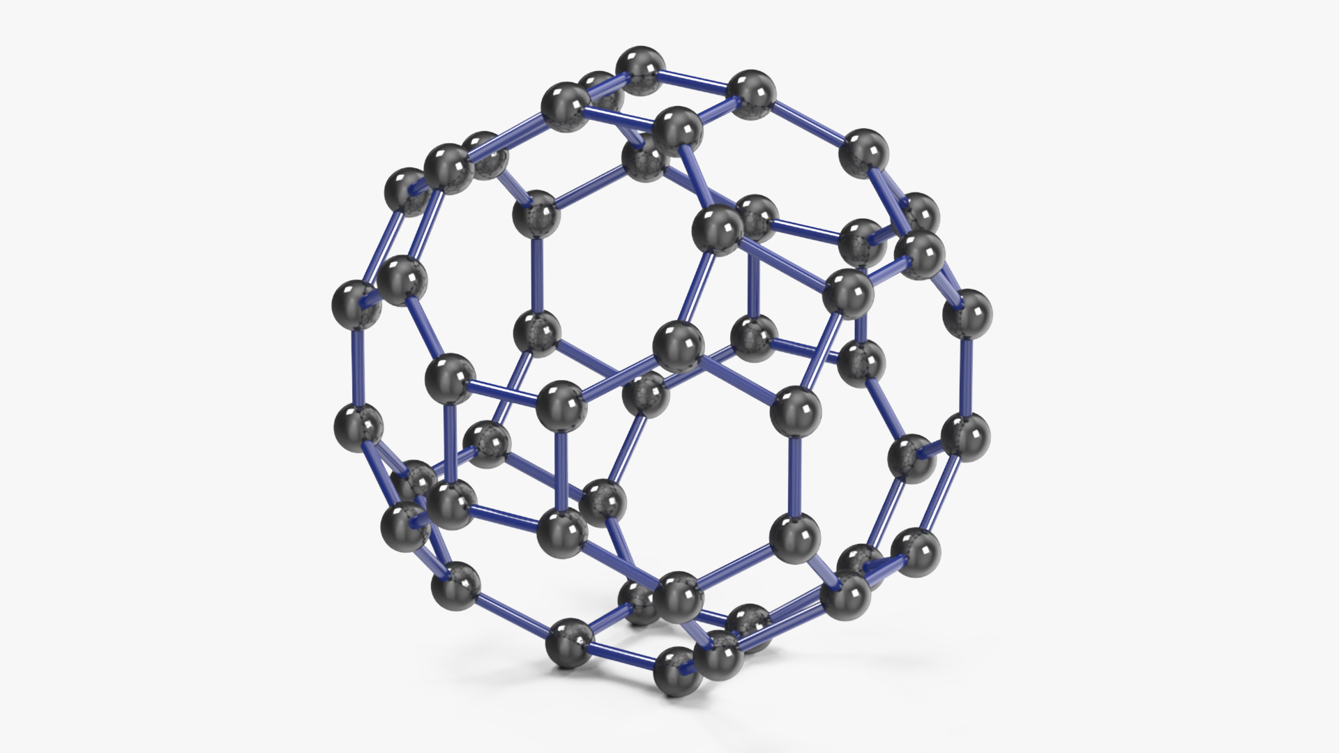 Buckminsterfullerene Molecule Structure 3D model