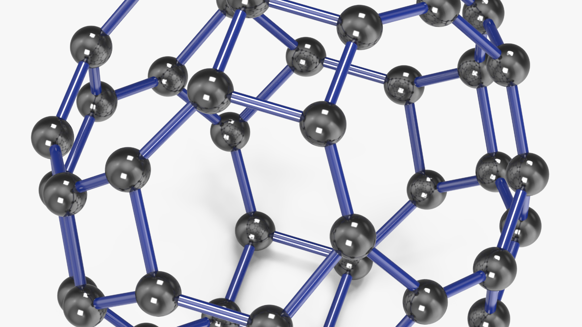 Buckminsterfullerene Molecule Structure 3D model