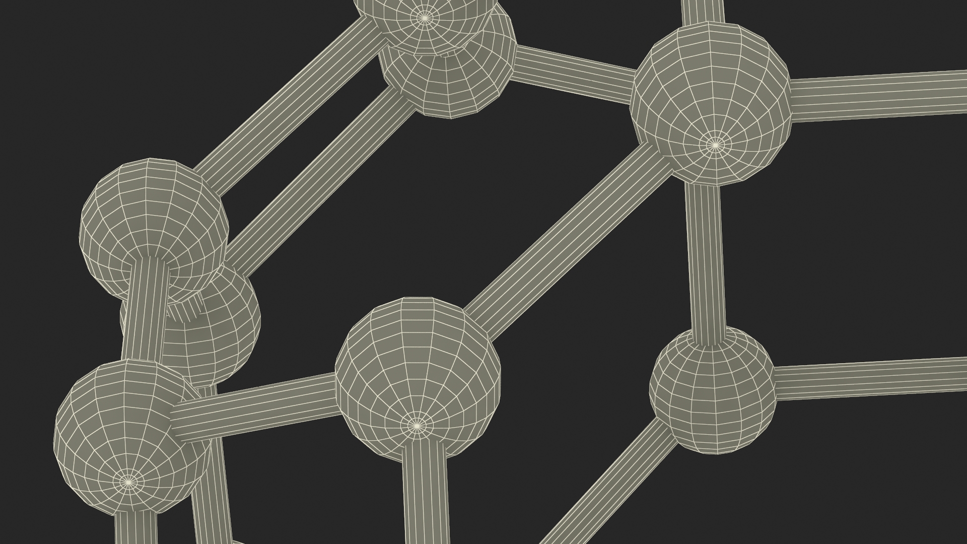 Buckminsterfullerene Molecule Structure 3D model