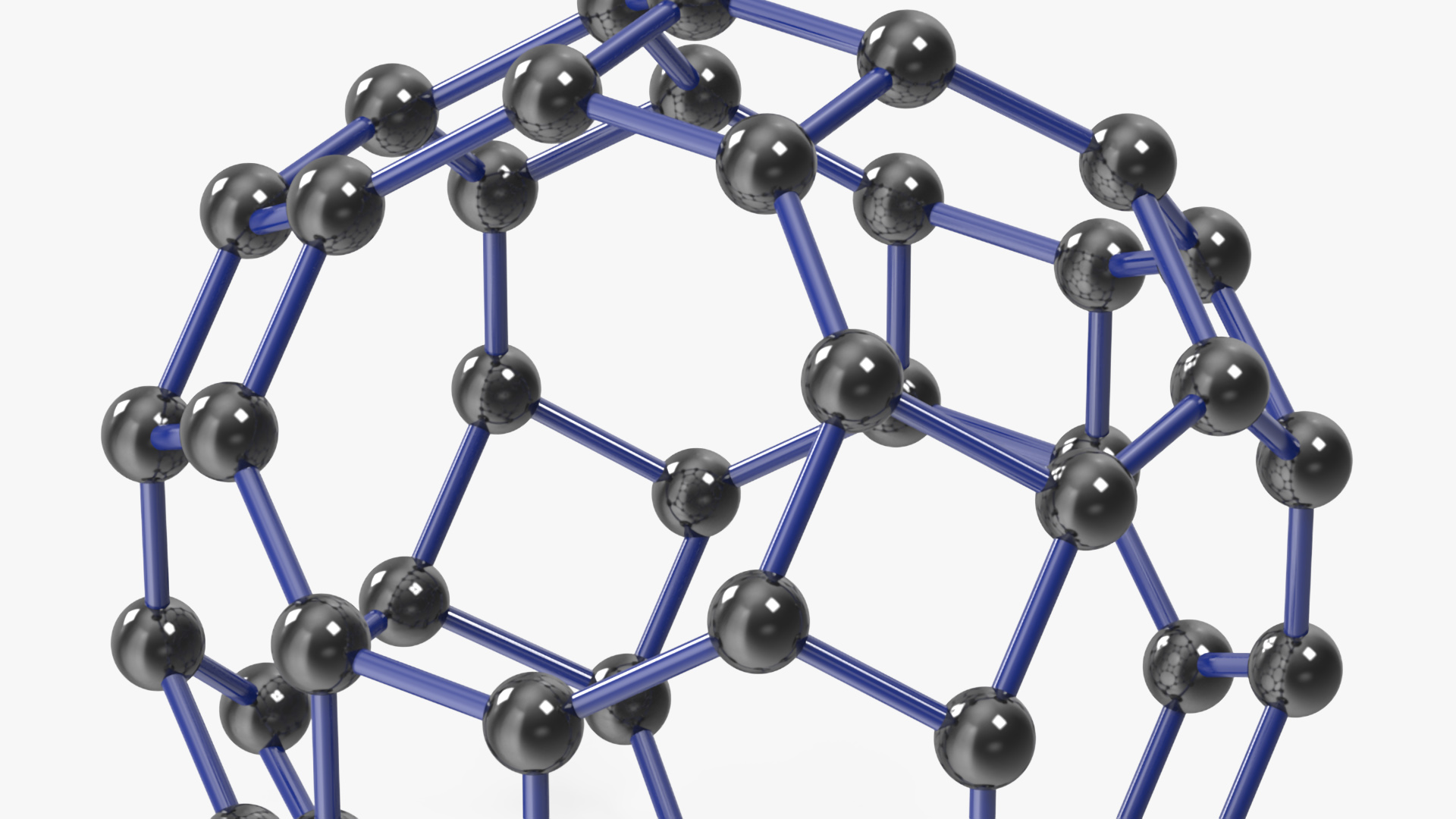 Buckminsterfullerene Molecule Structure 3D model