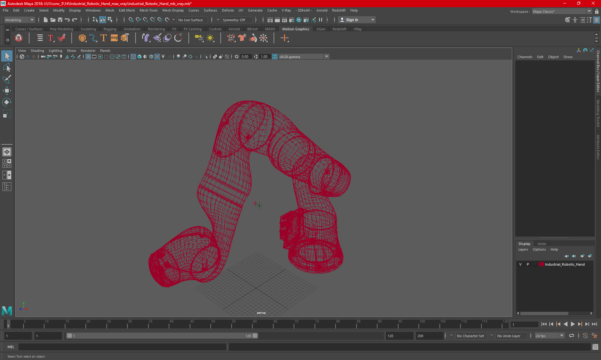 3D Industrial Robotic Hand model