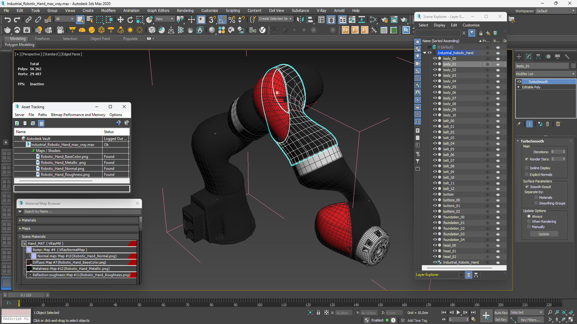 3D Industrial Robotic Hand model