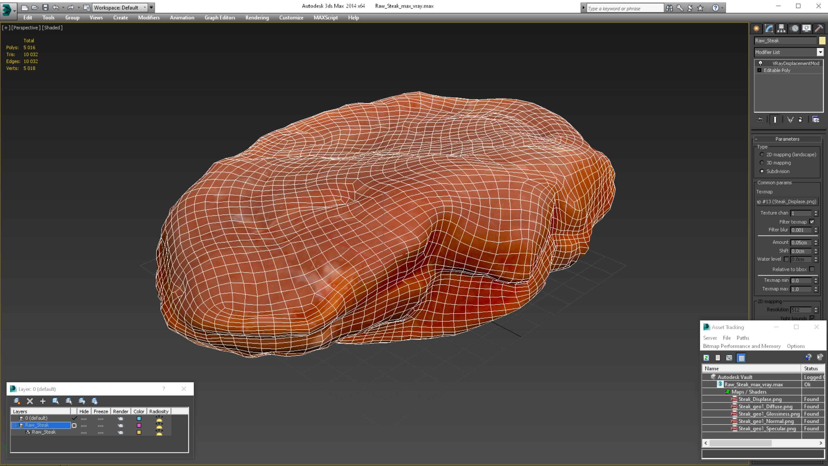 Raw Steak 3D model