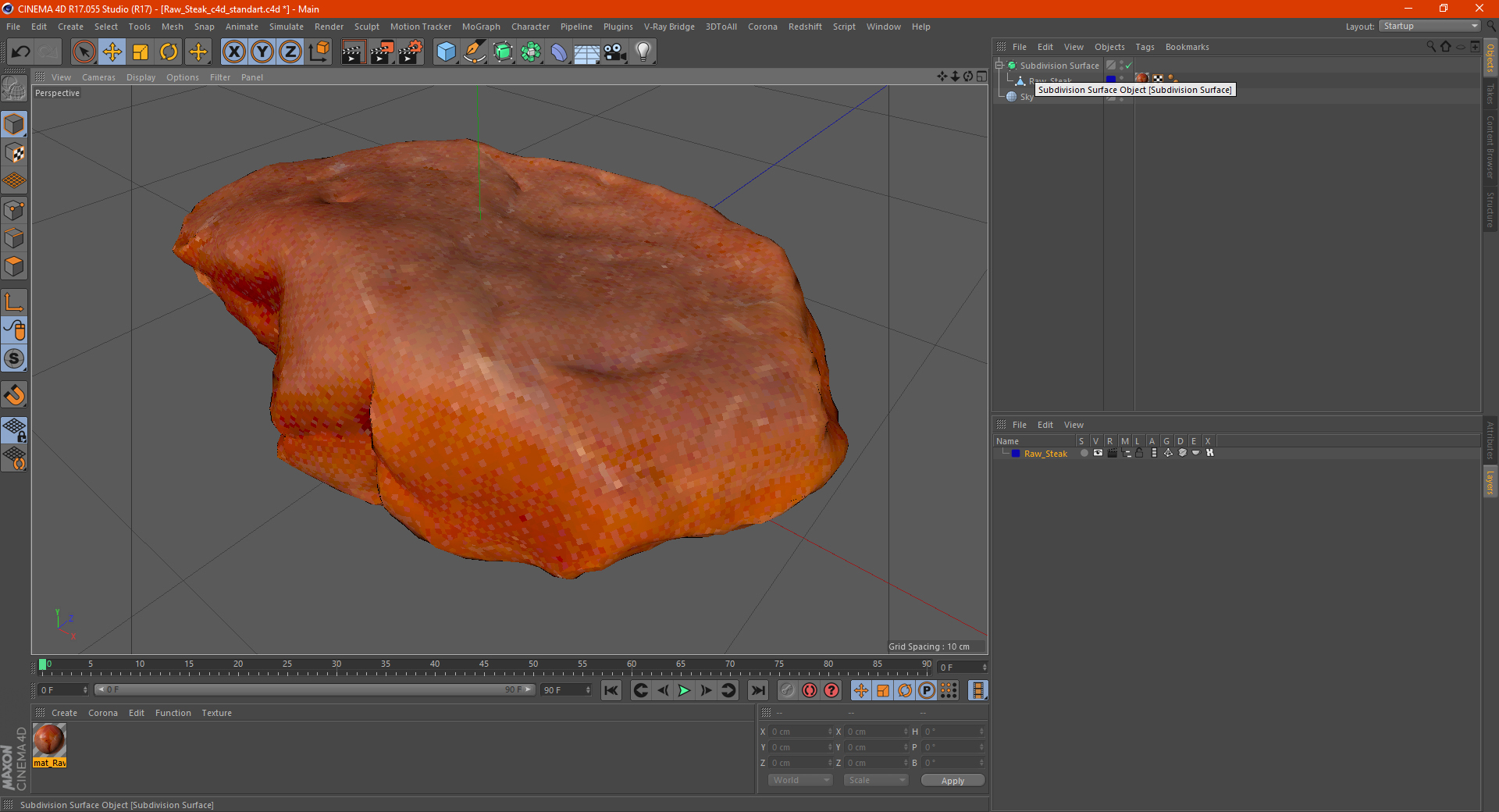 Raw Steak 3D model