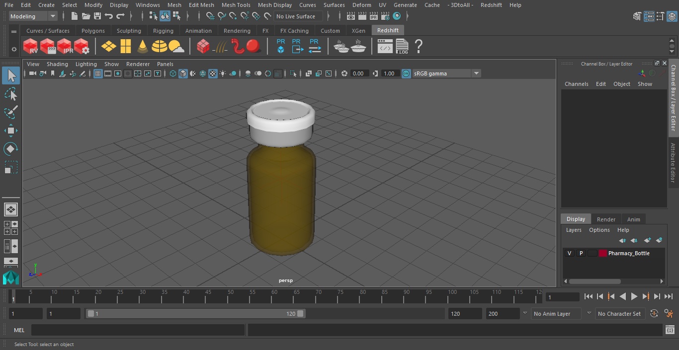 3D model Pharmacy Bottle