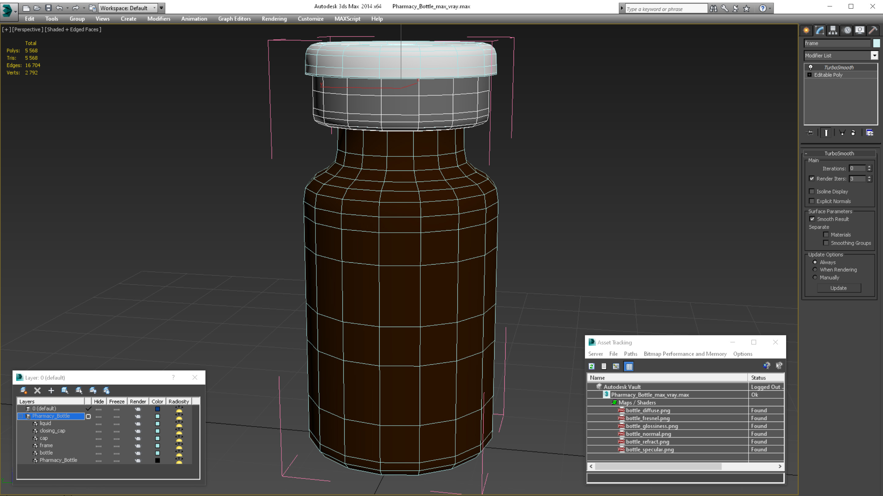 3D model Pharmacy Bottle