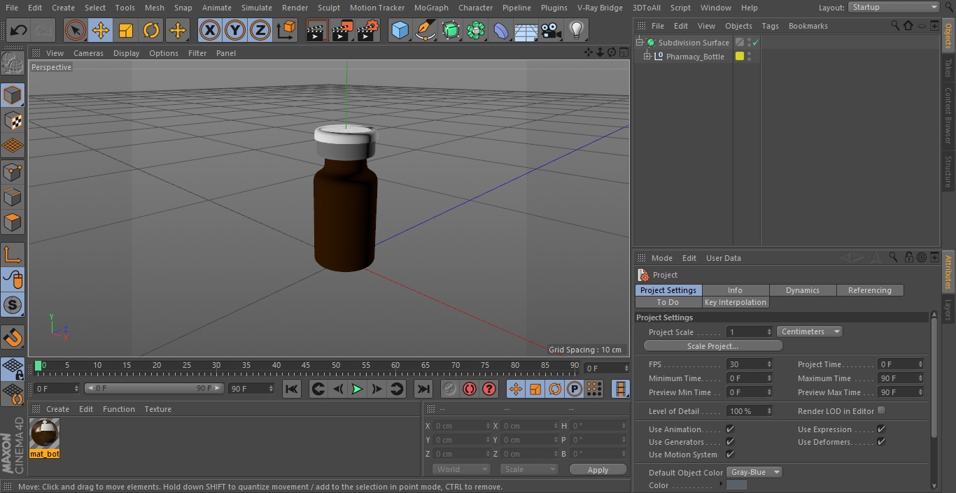 3D model Pharmacy Bottle