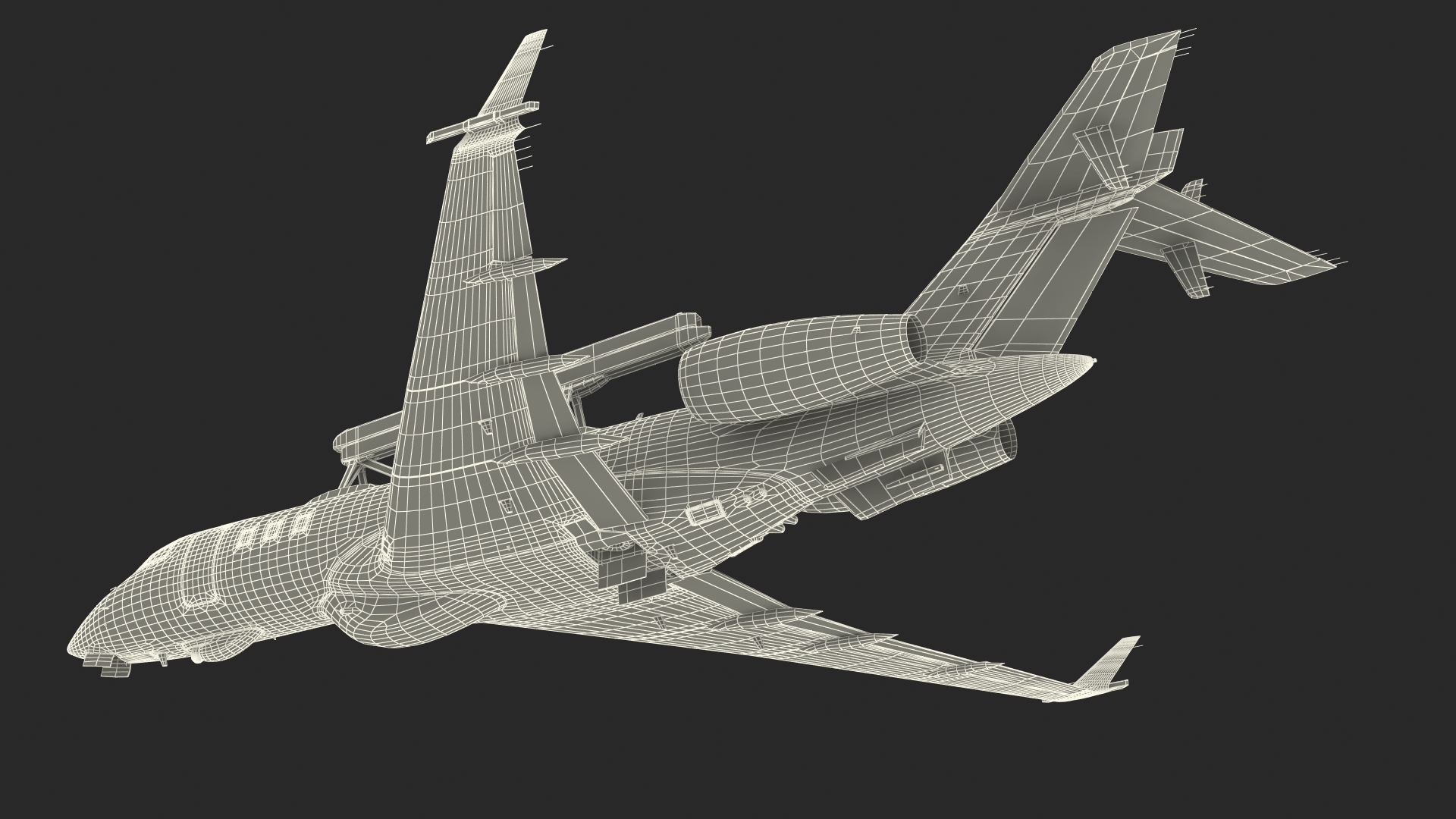 3D Airborne Early Warning and Control SE-RMY Rigged model