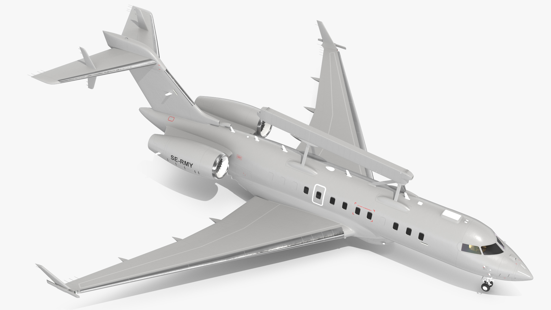 3D Airborne Early Warning and Control SE-RMY Rigged model