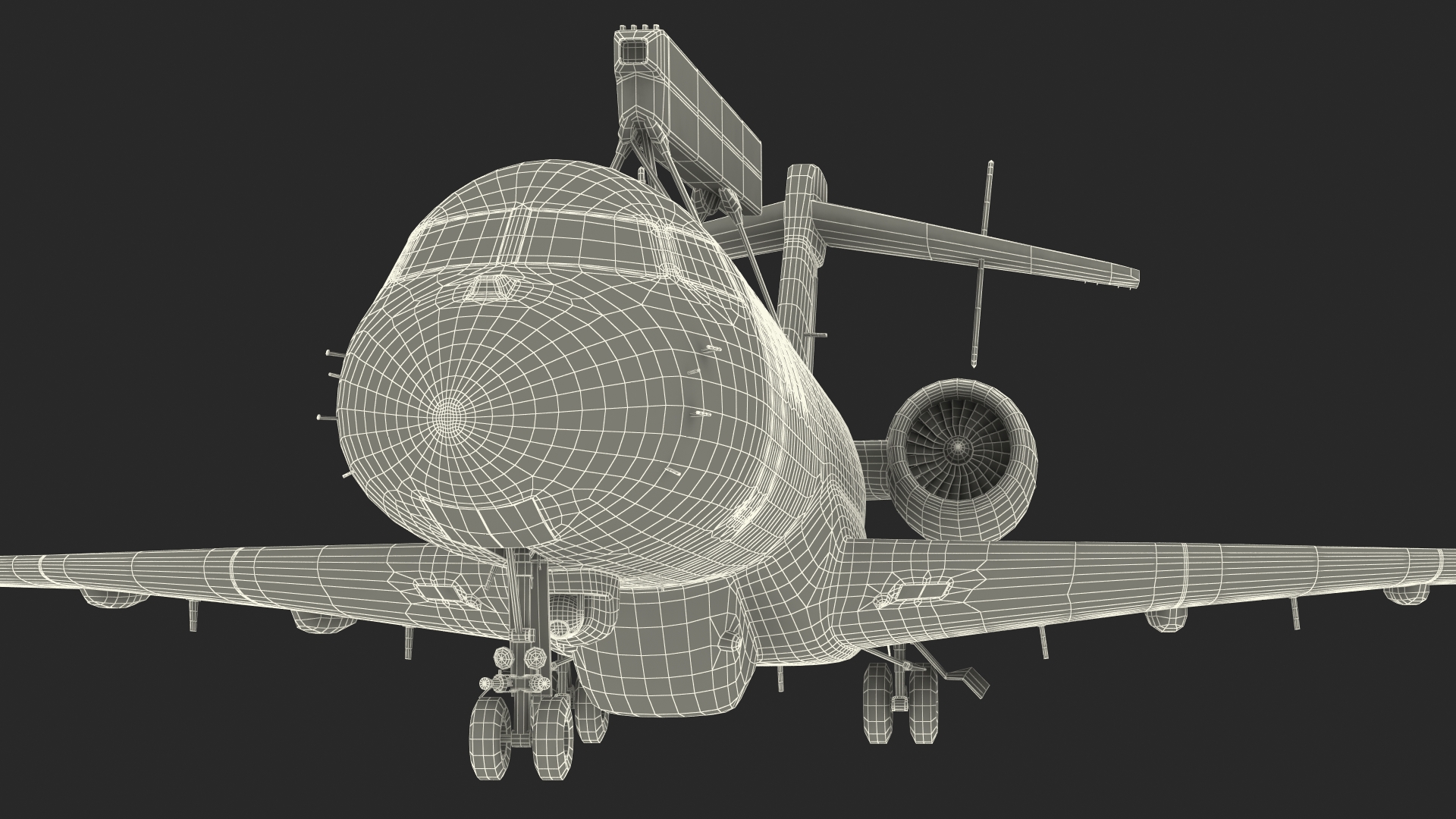 3D Airborne Early Warning and Control SE-RMY Rigged model