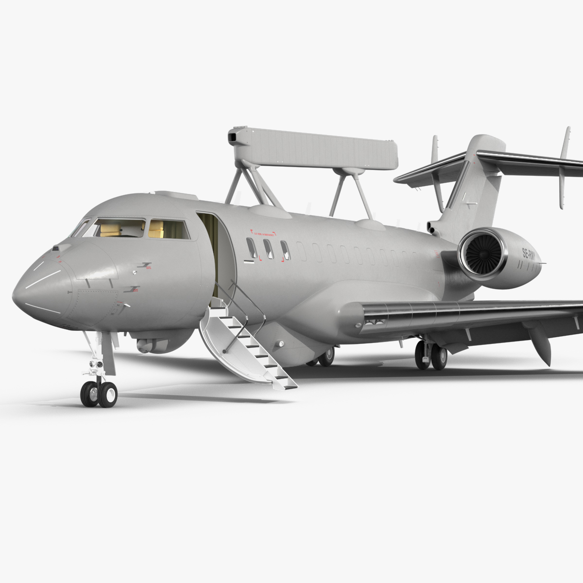 3D Airborne Early Warning and Control SE-RMY Rigged model