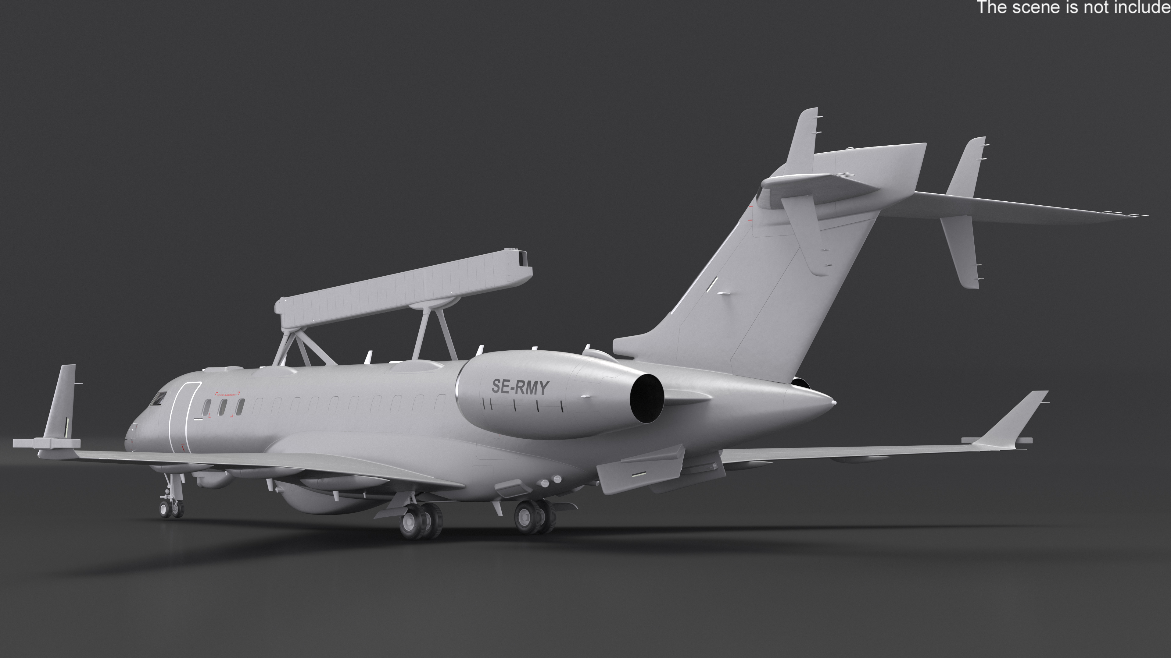 3D Airborne Early Warning and Control SE-RMY Rigged model